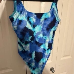 Blue Tie-Dye Adult One Piece size Large